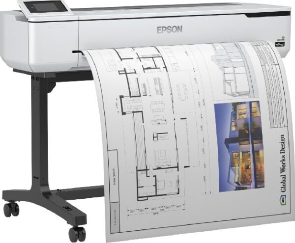 Epson SC-T5100 36'' Surecolor Wireless Printer With Stand, 2400x1200 Dpi Resolution, 4 Colors (CMYK), USB 3.0, Gigabit Ethernet, Precision Core Print Head, Monochrome 31 Seconds | C11CF12301A1 - Image 3