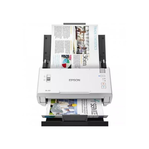 Epson DS-410 Document Scanner, 600 Dpi Optical Resolution, Up To 26 Ppm/52 Ipm Scanning Speed, 3 Color RGB LED, 50 Sheets Capacity, 1 Bit Depth Monochrome | B11B249401BB