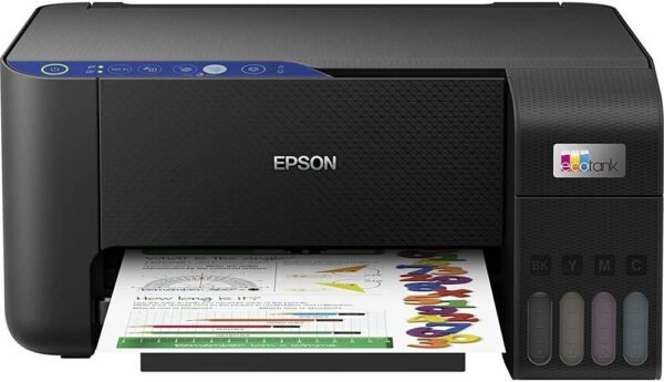 Epson Ecotank L3251 Home Ink Tank Printer, A4 Color 3-in-1 Printer with Wi-Fi Direct, 5760 x 1440 DPI Resolution, 10 Pages/min Print Speed, USB/WiFi, 100 Sheets Paper Tray Capacity, Black | C11CJ67419