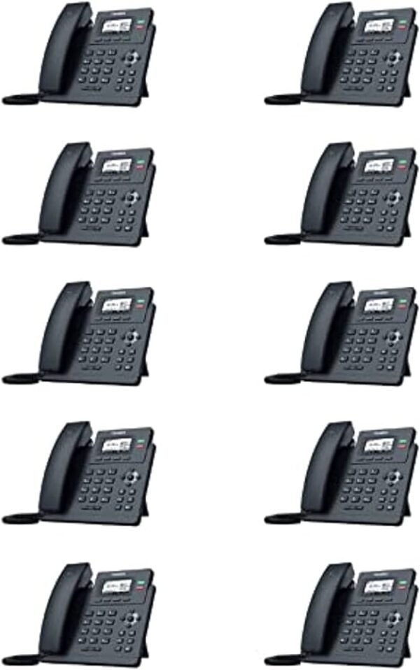 Yealink SIP-T31P IP Phone [10 Pack] 2 VoIP Accounts. 2.3-Inch Graphical Display. Dual-Port 10/100 Ethernet, 802.3af PoE, Power Adapter Not Included (SIP-T31P) (Renewed)