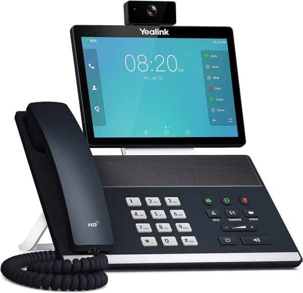 Yealink Smart Video Phone, VP59, Power over Ethernet, Corded Business Desk Phone, 8 Inch Touch Screen, 1080p HD Video, Android 7.1, Bluetooth 4.2, Dual Band 2.4G/5G Wi-Fi, for Executives/Workgroups