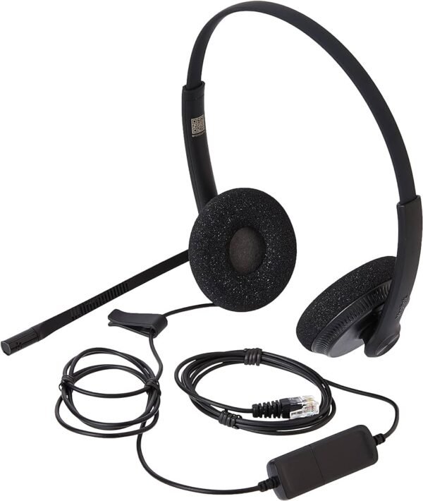 Yealink Headset YHS34 Lite Dual - Two Ear Headphones - with RJ Connection Cable